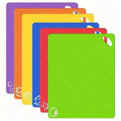 1pc Outdoor Portable Cutting Board - Non-Slip, Soft PP Plastic With Random Color Spiral Texture, Suitable For Cutting Vegetables And Meat, Great For Camping And BBQ