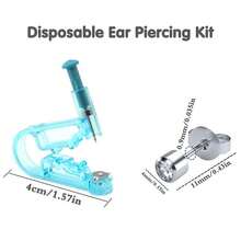 2/6/12pcs/Set Disposable Ear Piercing Gun With Embedded White Rhinestone Earrings - Self-Piercing Tool Kit - Multicolor - View 7