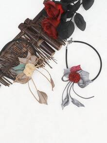 MARLIWOO 1件装时尚玫瑰花项链，简约精致颈链，女士日常佩戴 - 彩色 - 查看 5