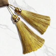 Gold Table Runners 98 Inches Long Contemporary Abstract Striped With Luxury Tassels For Dresser Dinning Table TV Stand Piano Bedside Art Decor - 金的 - 查看 5
