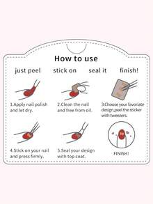 4pcs 3D Embossed Bow Nail Stickers, New Fashion Text Nail Stickers, Retro Y2K Style Nail Art Decals For Women, Girls, DIY Wedding, Valentine's Day - A - View 3