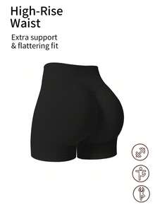 3件套女士运动短裤，短款无缝弹力紧身裤，高腰不透明收腹瑜伽短裤，适合健身、跑步、骑行、瑜伽、运动和休闲穿着。 - 彩色 - 查看 10