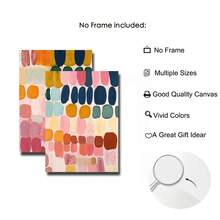 Brushstroke Wall Art Set Of 2 Colorful Abstract Prints Modern Canvas Posters For Living Room Bedroom Office | Frameless/Set Of (Framed) - A - View 4