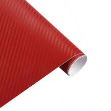 1片黑色/红色3D碳纤维贴膜，车身改色膜，11.81英寸*50英寸汽车定制3D碳纤维贴纸，自粘式车身及内饰个性化装饰防水防刮保护，汽车配件 - 1pc3d碳纖維貼紙 - 查看 15