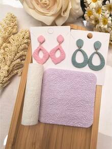 European-Style Flower And Grass Texture Plant Texture Roller Soft Clay Mold Pressing DIY Handmade Ornaments Earrings Pendants Hair Clips Jewelry Making Kits DIY Jewelry Making Kit Plant European-Style Floral Pattern Bottom Line Soft Pottery Tools - GZ016 - View 11
