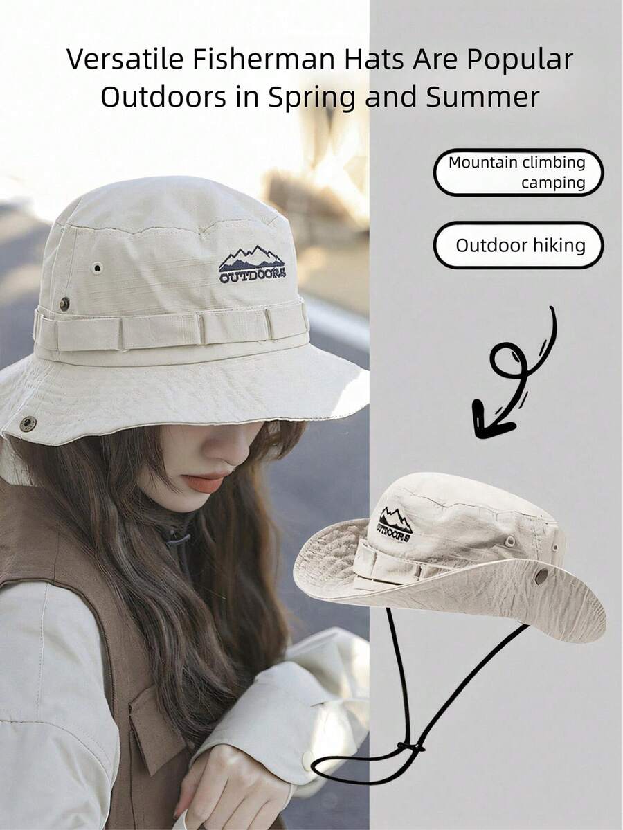 女士户外露营徒步帽，春夏防紫外线钓鱼遮阳帽 - 漁夫帽 - 查看 1