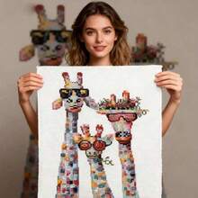 LaoJieYuan 2026 New Style DIY Animal Pattern Giraffe Cross-Stitch Set Fabric Printed Needle And Thread Set DIY Hand-Embroidered Gift Diy Kit Crafts Embroidered Embroidery Kit Cross Stitch Kits Crochet Kit Punch Needle Kit Sewing Accessories Sewing Kit Embroidery Thread Craft Kit Stitch Stuff Sewing Patterns Crochet Craft Supplies Embroidery Kit Beginners Sewing Pattern - Need to Embroider By Yourself, No Frame Included - View 13