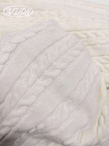 Aflion 女士纯色宽松高腰针织裤，显瘦时尚，Y2K风格，适合约会、朋友聚会、郊游、音乐节、通勤、办公和派对等场合，春、夏、秋、冬四季皆宜。 - 杏色 - 查看 4