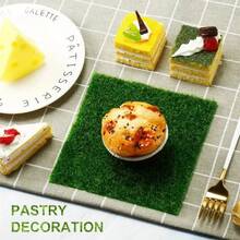 1 peça/10 peças - 15*15cm/5,9*5,9pol Grama de Fada Artificial Decoração em Miniatura, Musgo Artesanal Realista, Ornamento de Jardim de Fadas, Paisagem Micro Externa, Decoração, Gramado, Artesanato Leve, Mini Planta, Decoração Doméstica, Amante de Jardinagem, Adequado para DIY, Casa de Bonecas, Casamento e Jardim de Fadas Externo - Design Moderno Durável e de Baixa Manutenção, Acessório de Casa de Bonecas | Textura de Grama Realista, Decoração de Paisagem em Miniatura - Multicolorido - Visão 5