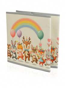 Happy Animals Open Cabinet/Tabletop Toy Storage Box 30x30x30 - Multicolor - View 3