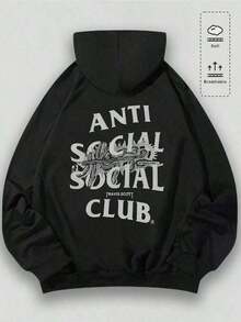 2026Aged Washed Cotton Crew Neck 280g Double-Sided Printing Artistic Anti Sociel Social Club Trevis Collab Graphic SouljaConcertHalloweenGothicVintageStreetwear Graphic009-ABLoose And ComfortableCasual And Easy-GoinValentine's Day Hoodie CouplesNew Years Outfit Women Essentials Hoodie Hoodie Women Sweatshirts Women Hoodies Men's Hoodie Sweatshirts Men Essentials Fear - 黑色 - 查看 2