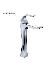 Torneira Monocomando Banheiro Prata Brilhante Aço Inoxidável 304 – Misturador Cascata Para Pia E Bancada, Alta Durabilidade E Acabamento Premium - Falar - Visão 3