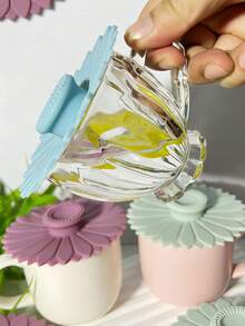 Bộ 3 nắp silicon hình hoa hướng dương, nắp chống tràn đa năng, nắp đậy kín chống rò rỉ cho cốc, lọ, lon, đồ dùng nhà bếp và du lịch. - Nhiều màu - Xem 2