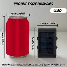 1/2件裝戶外太陽能壁燈 4LED雙排太陽能投光燈 光感功能LED夜燈 白色/暖光 便攜安裝樓梯燈 戶外路徑燈 無需接線 零電費 太陽能板充電 內置可充電Ni-MH電池 庭院照明燈具 露營裝飾燈飾 齋月裝飾 露台裝飾 情人節裝飾 母親節裝飾 返校季 聖誕節 萬聖節照明燈具禮物 - 4LED - 查看 7