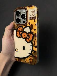 SANRIO Ốp lưng điện thoại Hello Kitty 17 Pro Max họa tiết da báo dễ thương mới, vỏ bảo vệ thời trang tương thích với iPhone 16/15, 14 inch sành điệu, 11 inch cao cấp, chống sốc và chống băng giá. - Nhiều màu - Xem 2