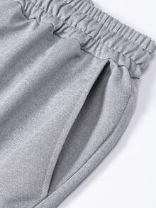 Summer New Men's Shorts Personalized Bull Pattern Print Regular Plus Size Casual Sports Shorts Men Beach Pants - Light Grey - View 6