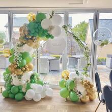 51 quả bóng bay màu xanh lá cây nhạt ánh vàng, kích thước 10/12 inch, chất liệu latex, có nhũ vàng ánh kim, thích hợp trang trí tiệc sinh nhật, tiệc mừng em bé, tiệc cưới, kỷ niệm, lễ đính hôn, tiệc tiết lộ giới tính, tiệc chủ đề rừng rậm cho nam nữ. - Nhiều màu - Xem 4