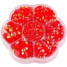 5000pcs/Box, 2mm, 3mm, 4mm, 5mm, 6mm, 5 Sizes, Jelly Candy Colors, Transparent AB Crystal Beads, Flower-Shaped Box, Round Flat Bottom Rhinestones, Multi-Color Crystal Gems, Non-Hotfix DMC Jewelry Beads, Glass Stones, 3D Diamond Pattern Design Accessories, Shiny Nail Art Stickers, Suitable For Clothes, Bags, Shoes, Cups, Phone Cases, Handicrafts, DIY Decorations. - AB Colors - View 14
