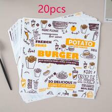 30cm X 30cm Disposable Hamburger Paper, Non-Coated Oil-Proof Paper For Mexican Chicken Wraps, Hamburgers - Multicolor - View 15