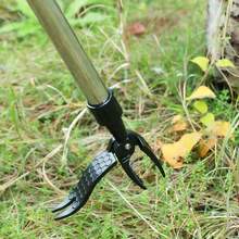 Heavy Duty Weeding Tool With Long Handle And 4-Claw Steel Head, Bamboo Gardening Manual Weeding Tool - Easily Without Bending, Pulling Or Kneeling - Weeder + Stainless Steel Three-section Tube - View 2