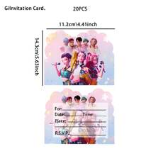 Anime Movie K-Pop Cool Girl Hunter Birthday Party Invitation Mini Greeting Card Single Page Type Baby Shower Birthday Party - Multicolor - View 10