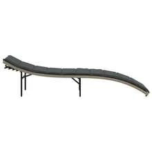 vidaXL Sonnenliege Mit Kissen Hellgrau 55x199x50 Cm Poly Rattan - B - View 5
