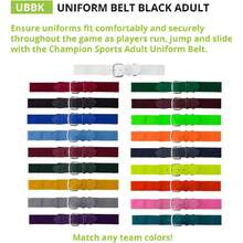 Champion Sports - Cinturones de béisbol y sóftbol para adultos y jóvenes, en varios colores,41154905 - Verde militar - Ver 5