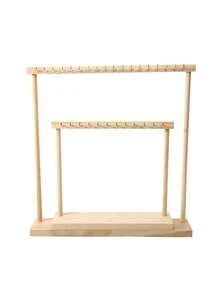 Wooden Jewelry Display Stand, Necklace Holder, Bracelet & Earring Organizer, Desktop Display Rack - Multicolor - View 9