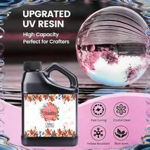 500克/1000克透明UV固化环氧树脂首饰制作套装，快速固化UV活化透明树脂，适用于首饰制作 - 多色 - 查看 6