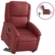 vidaXL Poltrona relax con meccanismo di sollevamento elettrico,  color bordeaux - Giallo - Visualizzare 2