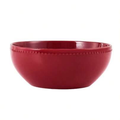 9in Brynn Red Stoneware Serve Bowl