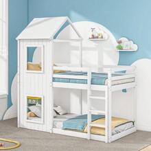 Kids Bed Frames, Headboards & Footboards - White + Pine + 90cm*200cm - View 6