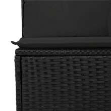 vidaXL 10-Teiliges Garten-Sofa-Set Mit Kissen, Schwarz Poly-Rattan - Noir - Voir 7