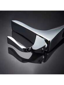 Torneira Monocomando Banheiro Prata Brilhante Aço Inoxidável 304 – Misturador Cascata Para Pia E Bancada, Alta Durabilidade E Acabamento Premium - Falar - Visão 5