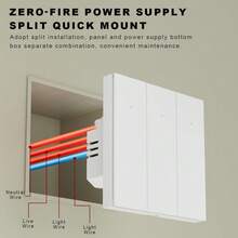 1 Công tắc cảm ứng thông minh tiêu chuẩn EU với mặt kính cường lực, hỗ trợ hai chế độ lắp đặt có/không dây trung tính, 1/2/3 công tắc màu trắng đen, WiFi & Bluetooth, thiết kế lắp đặt nhanh tách rời, tương thích với Alexa Tuya Yandex Alice Smart Life, điều khiển từ xa bằng giọng nói qua ứng dụng và hẹn giờ chiếu sáng nhà cửa. - Nhiều màu - Xem 11