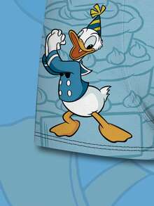 Quần boxer nam in hình vịt Donald màu xanh dương của Disney, chất liệu in 3D, thích hợp mặc hàng ngày và ở nhà, thiết kế thời trang. - Nhiều màu - Xem 4