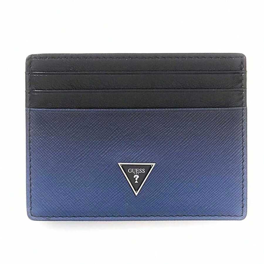 Guess Tarjetero  Milano azul y negro pielpara hombre - Multicolor - Ver 1