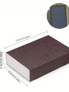 Esponja mágica de emeri marrón para limpieza de utensilios de cocina, lavado de platos, eliminación de manchas, descalcificación, eliminación de óxido y fregado. Paquete de 1/5 unidades, reutilizable, fácil de usar y herramienta de limpieza eficiente adecuada para limpiar superficies difíciles - Borrador de esponja de diamante - Ver 10