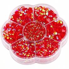 5000pcs/Box, 2mm, 3mm, 4mm, 5mm, 6mm, 5 Sizes, Jelly Candy Colors, Transparent AB Crystal Beads, Flower-Shaped Box, Round Flat Bottom Rhinestones, Multi-Color Crystal Gems, Non-Hotfix DMC Jewelry Beads, Glass Stones, 3D Diamond Pattern Design Accessories, Shiny Nail Art Stickers, Suitable For Clothes, Bags, Shoes, Cups, Phone Cases, Handicrafts, DIY Decorations. - AB Colors - View 33