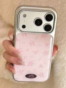 1个粉色玫瑰花银色边框防震保护手机壳，适用于 17/16/15/14/13/12/11/17 Pro Max/16 Plus/Air - 彩色 - 查看 7