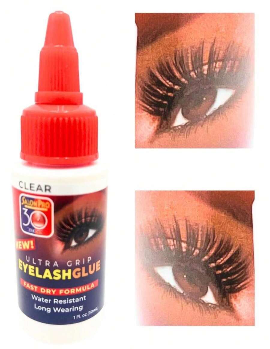 30 Sec Strip Eyelash Bond Black Or Clear Strong All Day Hold For Eyelash Extension Rubbery Texture Rubbery Texture (Clear 1 Fl Oz\/30 Ml) - MàuB - Xem 1