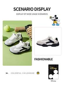 Disney 1 Pair  Collaboration Children's Sneakers, Suitable For Daily Wear, Festivals, Sports, Outdoor Activities, Comfortable, Non-Slip, Breathable (Boys' Sneakers, Boys' Skate Shoes, Children's Sneakers, Girls' Sneakers, Girls' Skate Shoes) - Grey - View 7