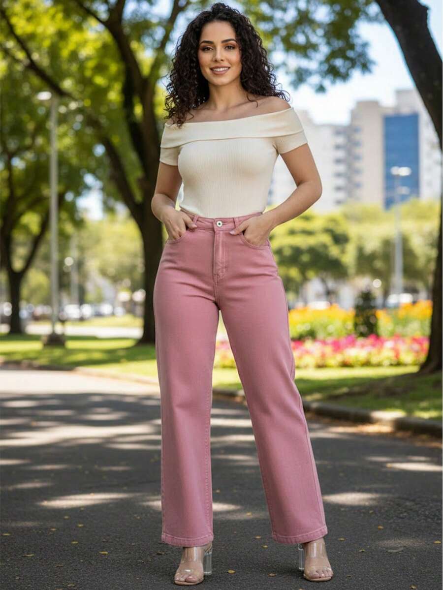 Women Jeans - Rosa Pálido - Ver 1