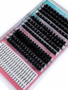 320pcs/312pcs/240pcs 4 Styles Manga Lash Clusters Spike Lashes Individual Lash Clusters,Spikes+120D+160D+200D/Spikes+60D+80D+100D/Spikes+40D+60D+80D Multi-Type Natural Look, 6-21mm Mixed Length,Cat Eye Dramatic Wet Eyelashes Reusable Individual Segmented False Eyelashes Wispy&Ultra Soft DIY Eyelash Extension At Home - DD - 查看 9