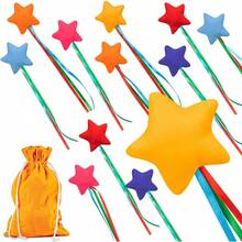 12PCS Star Bean Bags Toss For Nylon Cornhole Bean Bags For Tossing With 1 Carry Bag Colorful Bean Bag With Ribbons For Cornhole Toss Game Set Party Carnival Game Outdoor Toy SuppliesChildren's Growth Games, Fun And Joyful, Essential For Childhood - 12pcsStarBeanBags - View 2