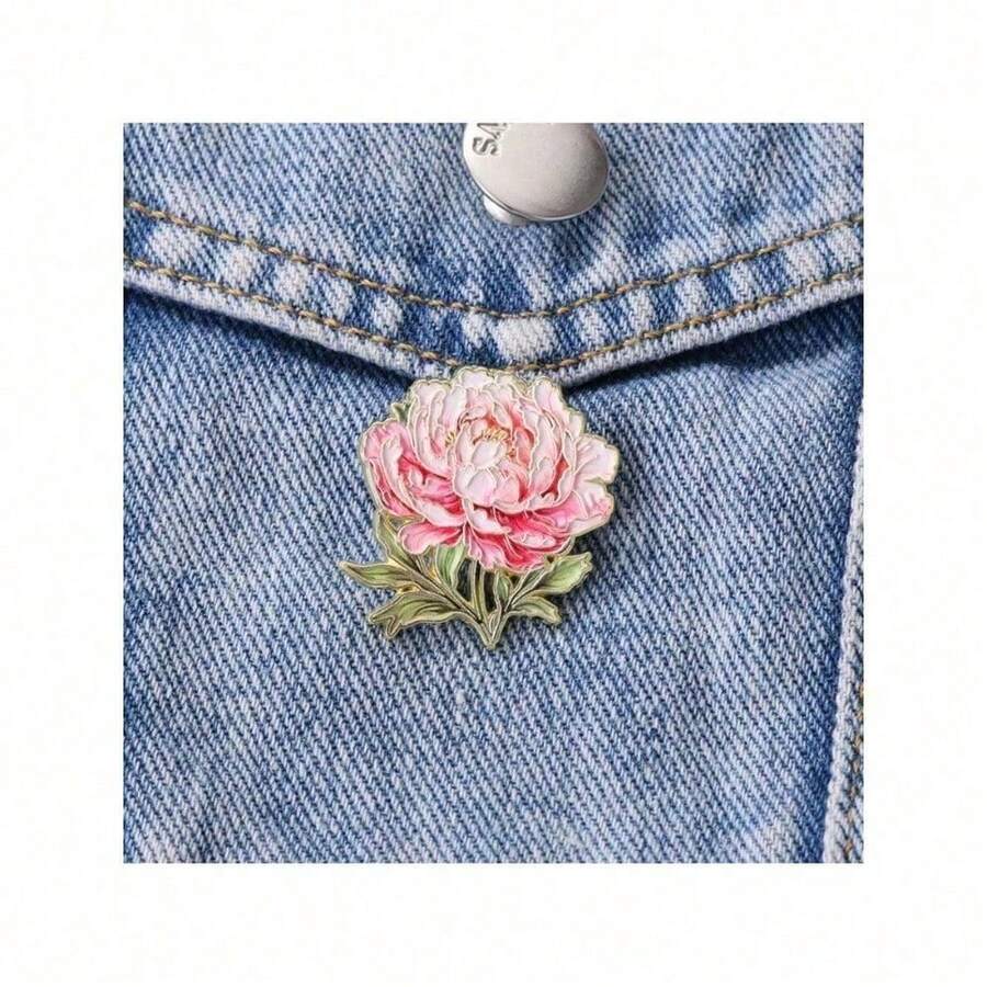 Art Lily Enamel Pin Fashion Flowers Decorative Brooches Ornaments Lapel Bag Badges Jewelry Gifts 2025 New Style Backpack For School Office Accessories Shirts Jacket Christmas Halloween Clothes Pin Funny Cute Teacher Gifts - 彩色 - 查看 1