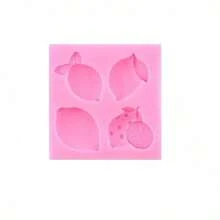 Molde de silicone com 1 unidade para limão e outras frutas de verão - Ideal para fundição de resina, decoração com argila polimérica, aplique para presilha de cabelo e artesanato DIY. - Rosa - Ver 10