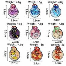 pokemon 9枚宝可梦瓶形创意徽章，日系动漫风格宝可梦主题配饰，可爱伊布卡通珐琅胸针，适合背包服装装饰，时尚饰品朋友礼物，宝可梦徽章书本铅笔盒装饰，精灵球徽章 - 彩色 - 查看 6
