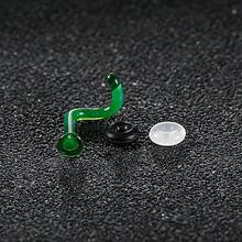 Giga 2PCS Glass Screwed Nose Rings Studs Retainer Holder Stretching Kits Flat Piercing Body Jewelry 16G 18G Hypoallergenic - 2101 - View 4