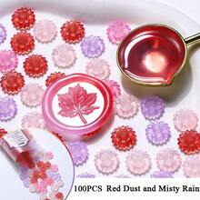 100pcs Mixed Color Semi-Transparent Wax Beads, Multicolor Wax Seal Decoration For Wedding Invitations, Envelopes, Gift Boxes And Wine Packaging - 100 PCS - View 13